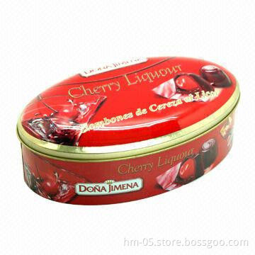 Tin Box for Food Packaging, with Handle, Customized Designs are Welcome